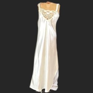 Vintage chemise with lace and pearl detailing WITH tiny ink spot